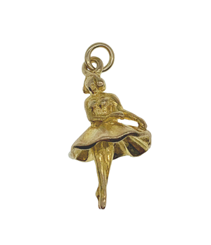 9ct Yellow Gold Ballerina Charm