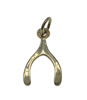9ct Yellow Gold Wishbone Charm