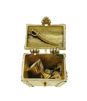 9ct Yellow Gold Treasure Chest Charm