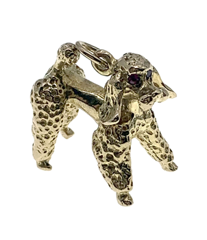 9ct Yellow Gold Poodle Charm