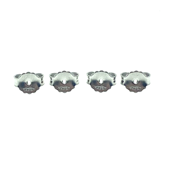 18ct White Gold 2X Pairs of Butterfly Backs
