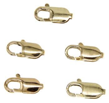 9ct Yellow Gold 13mm Lobster Claw 5 pack