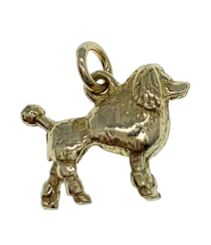 9ct Yellow Gold Poodle Dog Charm