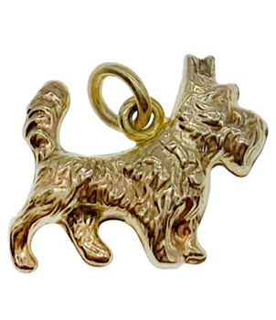 9ct Yellow Gold Scottie Dog Charm