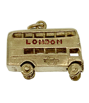 9ct Yellow Gold London Bus Charm