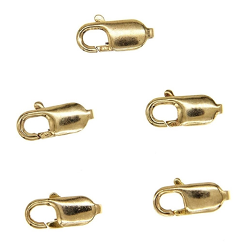 9ct Yellow Gold 15mm Lobster Claw 5 pack