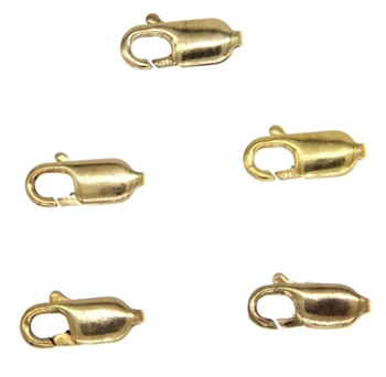 9ct Yellow Gold 11mm Lobster Claw 5 pack