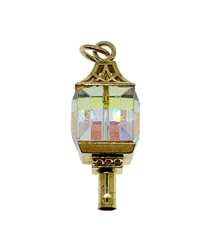 9ct Yellow Gold CZ Lamp Charm