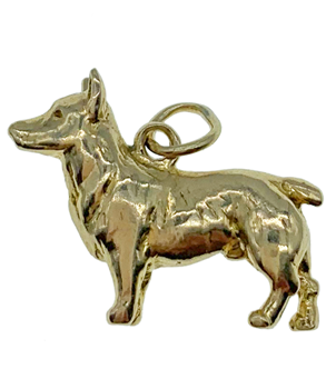 9ct Yellow solid gold Corgie Charm