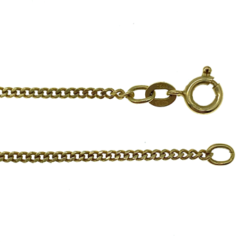 18ct Yellow Gold Curb Chain With St. Christopher