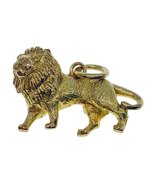 9ct Yellow Gold Lion Charm