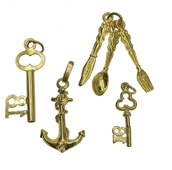 9ct Yellow Gold Assorted Charms