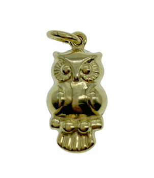 9ct Yellow Gold Owl Charm