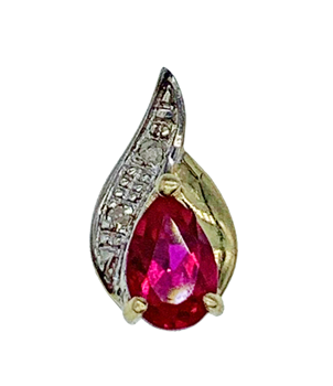 9ct Yellow Gold Gem Stone Pendant