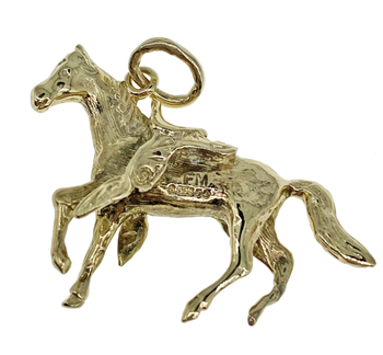 9ct Yellow Gold Horse Charm