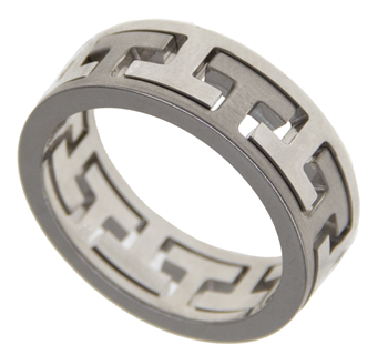 Greek Key Design Ring