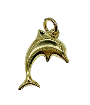 9ct Yellow Gold Dolphin Charm