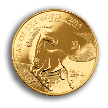1 Oz Gold Lunar Horse Coin