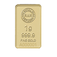 Gold Bar- 1g -Certified-Royal Mint Refinery (RMR) 
