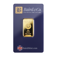 Certified 20g Gold Bar Baird London