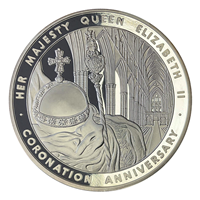 5 Oz Silver Proof Coin QEII Coronation