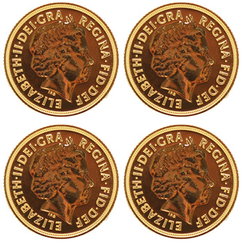 Gold Sovereigns x 4