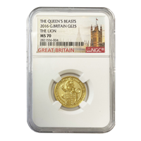 GRMS70 - 1/4Oz Queens Beasts The Lion of England