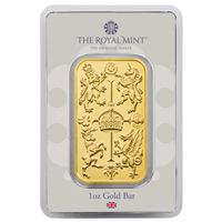 Certified 1 Oz Gold Royal Mint Bar - Royal Cypher