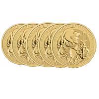 Gold 1 Oz Britannia & Liberty Coin 2025 - 5 Coins 