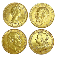 Best Value Gold Sovereigns 4 Coin Bundle 