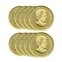 1 Oz Gold Maple - 10 Coin Bundle 