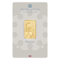 Certified 10g Gold Bar Royal Mint Britannia Bar