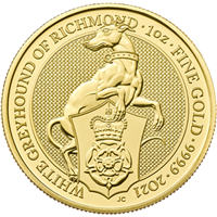1oz Gold White Greyhound Of Richmond