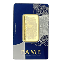 Certified 1 Oz Gold Bar PAMP Suisse