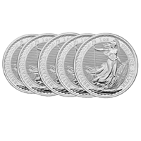 2026 Silver Britannia 1 Oz - 5 Coins