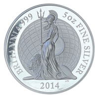  5 Oz 2014 Silver Britannia Proof Coin