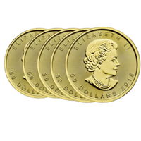 1 Oz Gold Maple - 5 Coin Bundle 